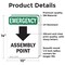 Signmission Assembly Point (Down Arrow) With Symbol, 10 in W x Rectangle, Vinyl Decal OS-2PACK-EM-D-1014-V-10429 - alternate 2